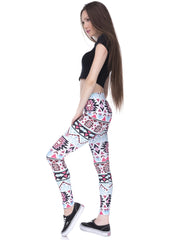 Geometric Print Skinny Leggings High Waist Yoga Leggings