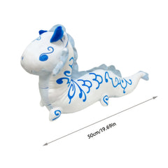 Chinese Loong Plush Doll & Porcelain Dragon Stuffed Animal