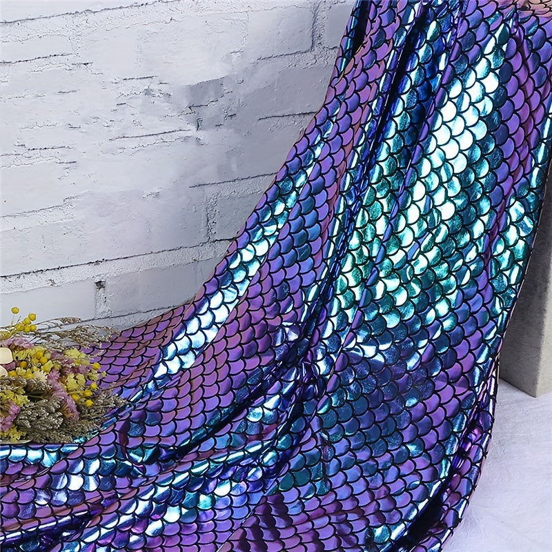 Laser Fish Scale Bronzing Fabric Spandex Elastic Swimsuit Fabric