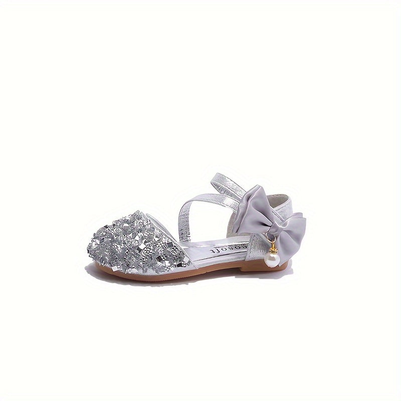 Girls Sequin Dress Shoes Soft Bottom Lightweight Breathable Shoes