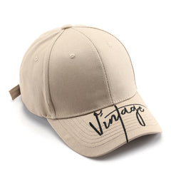 Adult Vintage Letter Embroidered Duck Tongue Cap Sun Protection Baseball Cap