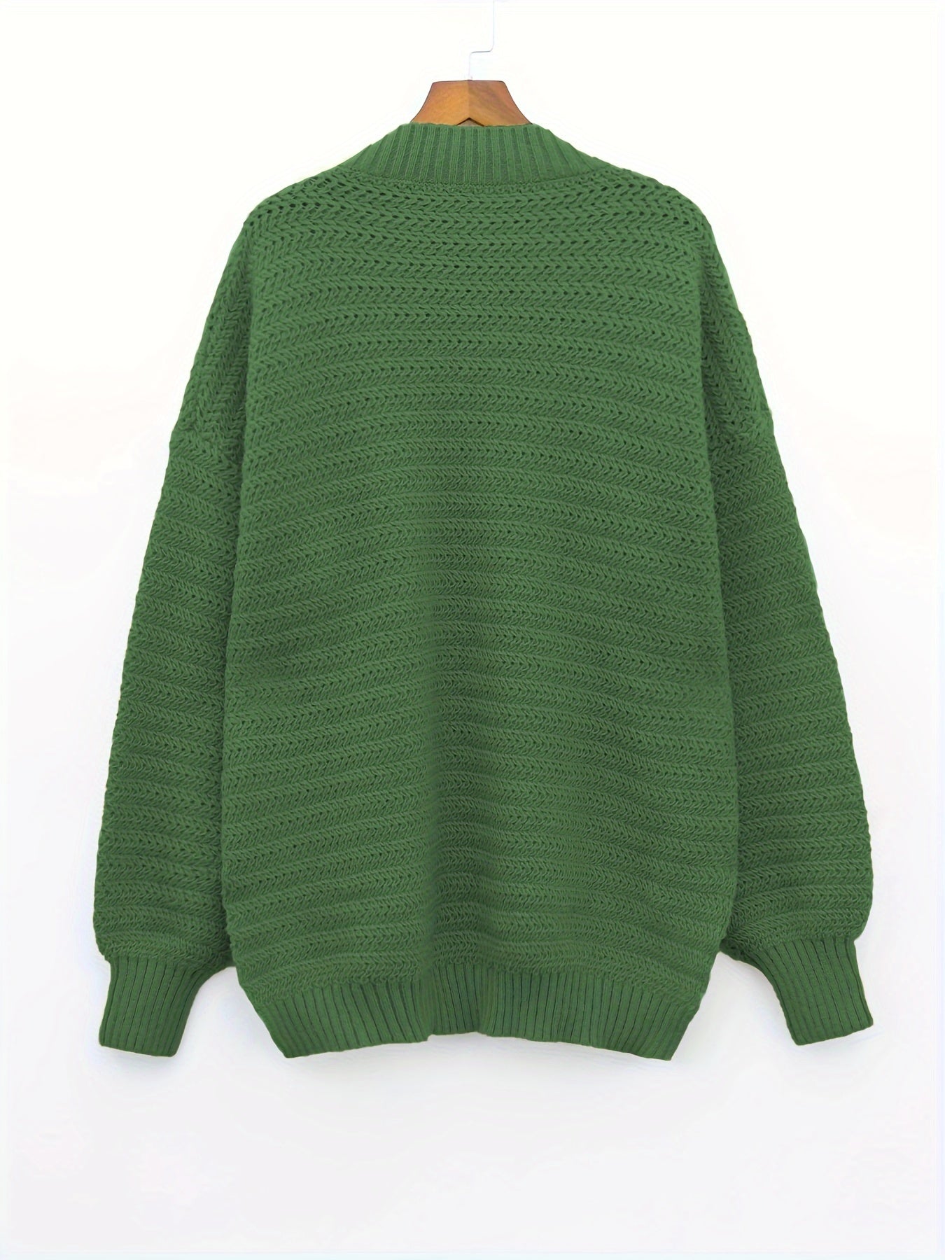 Knitted Mock Neck Sweater Long Sleeve Pullover Jumper