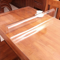 Transparent PVC Tablecloth Heat/Water Resistant Non-Slip Washable - Home/Hotel