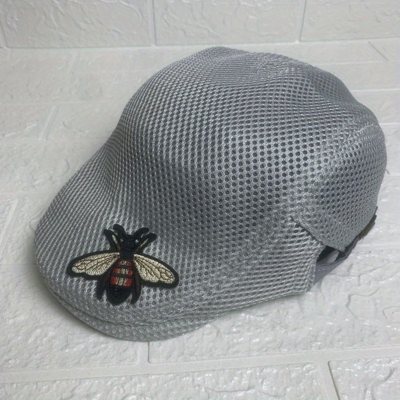 Little Bee Breathable Mesh Forward Hat Solid Beret