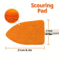Shower Bathtub Tile Scrubber Brush with Non Scratch Scouring Pads