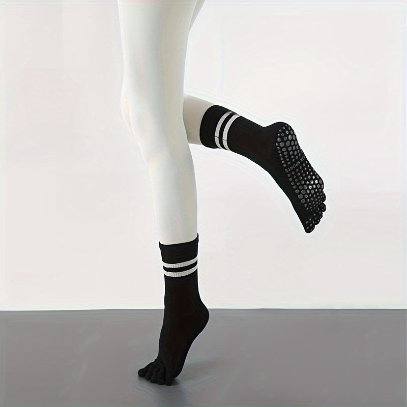 Professional Yoga Socks Anti slip Grips Breathable Stripe Sports Socks