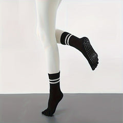 Professional Yoga Socks Anti slip Grips Breathable Stripe Sports Socks