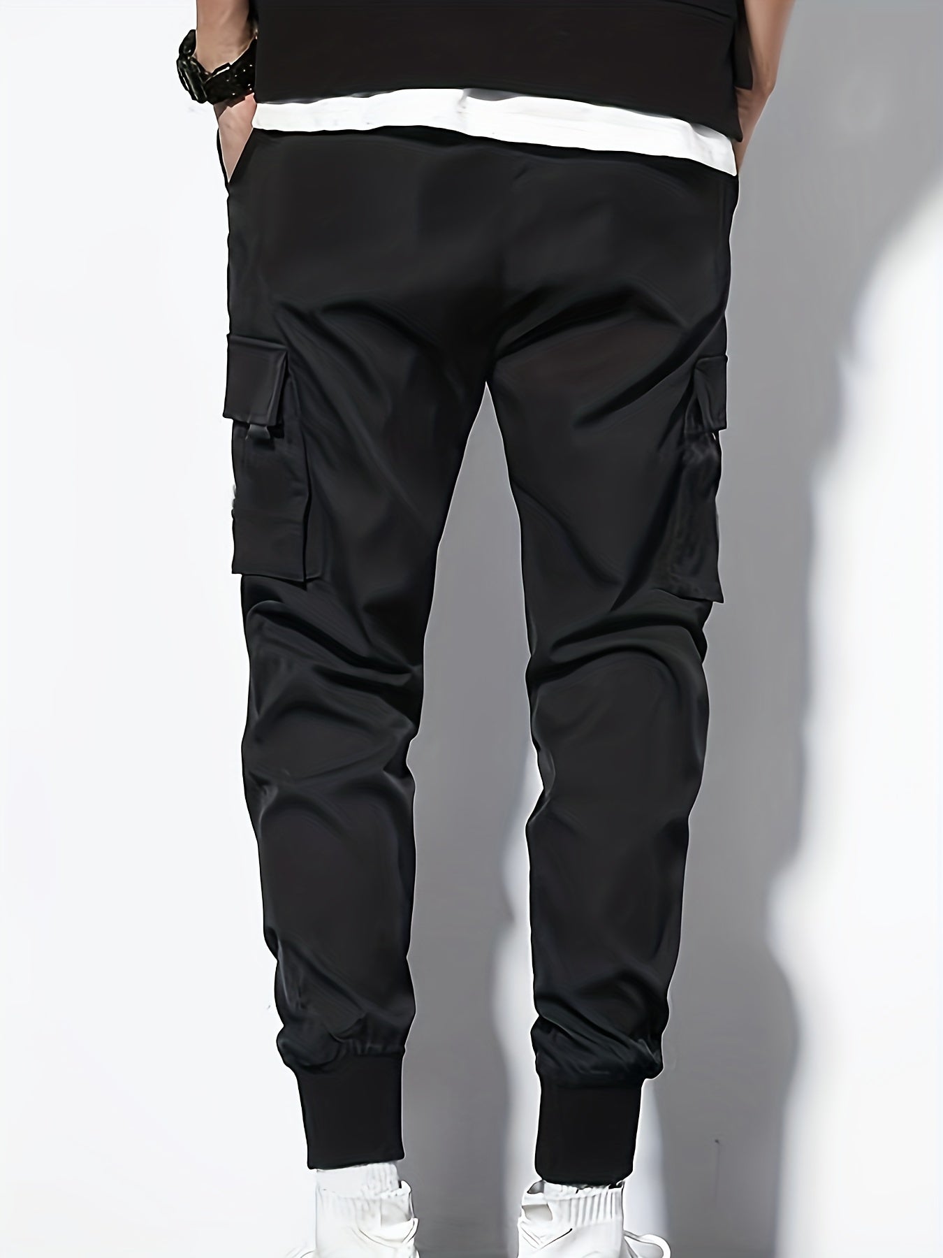 Men's Cargo Pants Loose Drawstring Casual Outdoor Work Pants