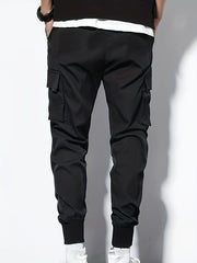 Men's Cargo Pants Loose Drawstring Casual Outdoor Work Pants