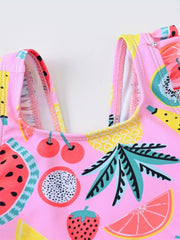 One Piece Fruit Graphic Swimsuit for Girls