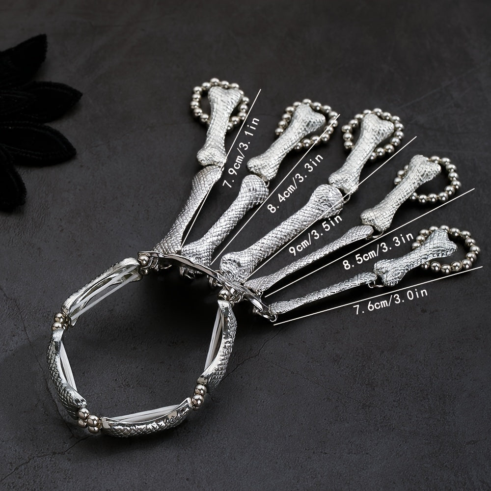 Punk Skull Hand Bone Bangle Bracelet