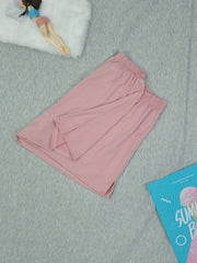 Side Split Elastic Waist Women's Sleep Shorts