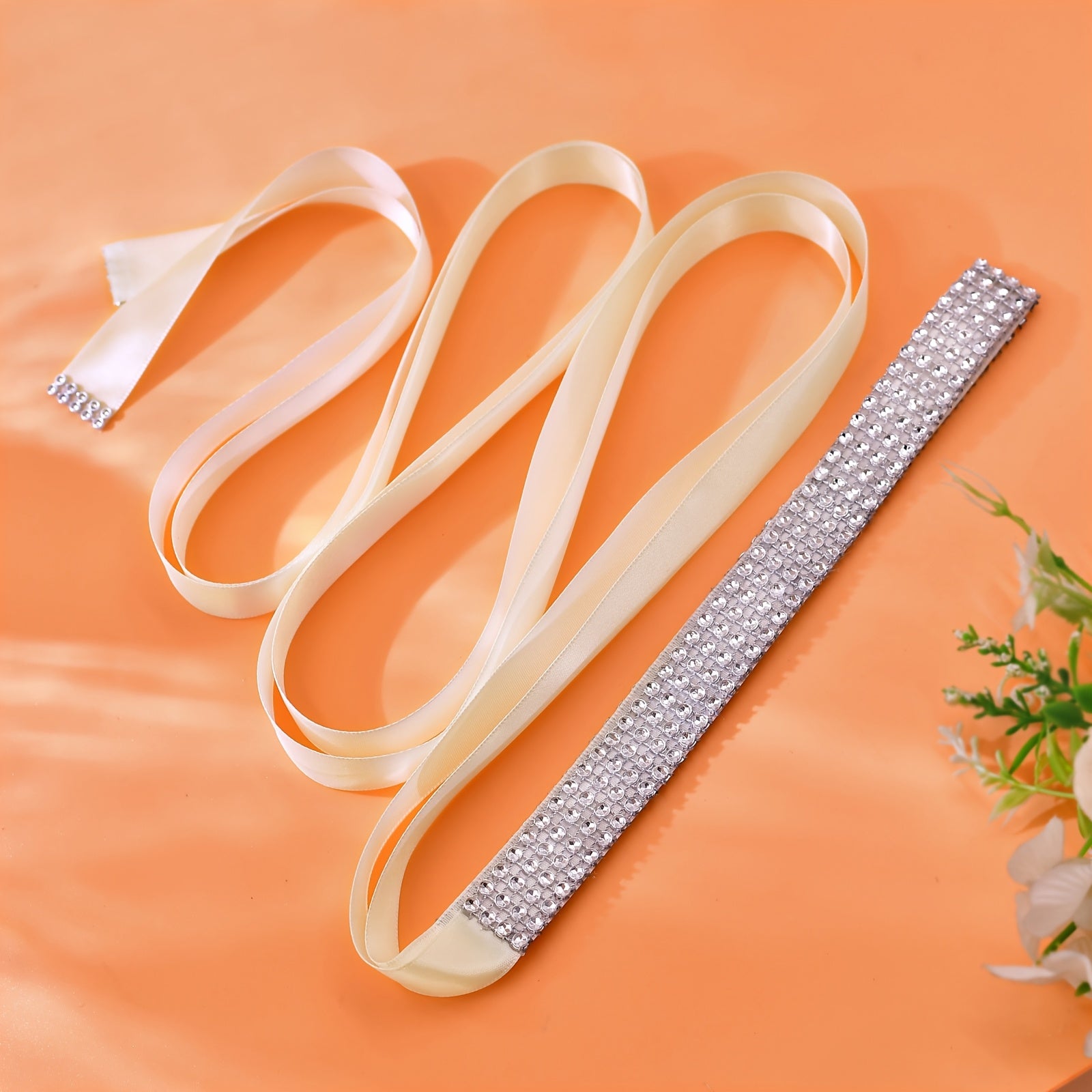 Adjustable Acrylic Rhinestone Bridal Sash Wedding Belt