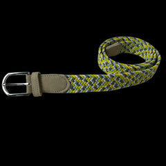Elastic Braided Belt Pin Buckle Stretch Belt Canvas Waistband