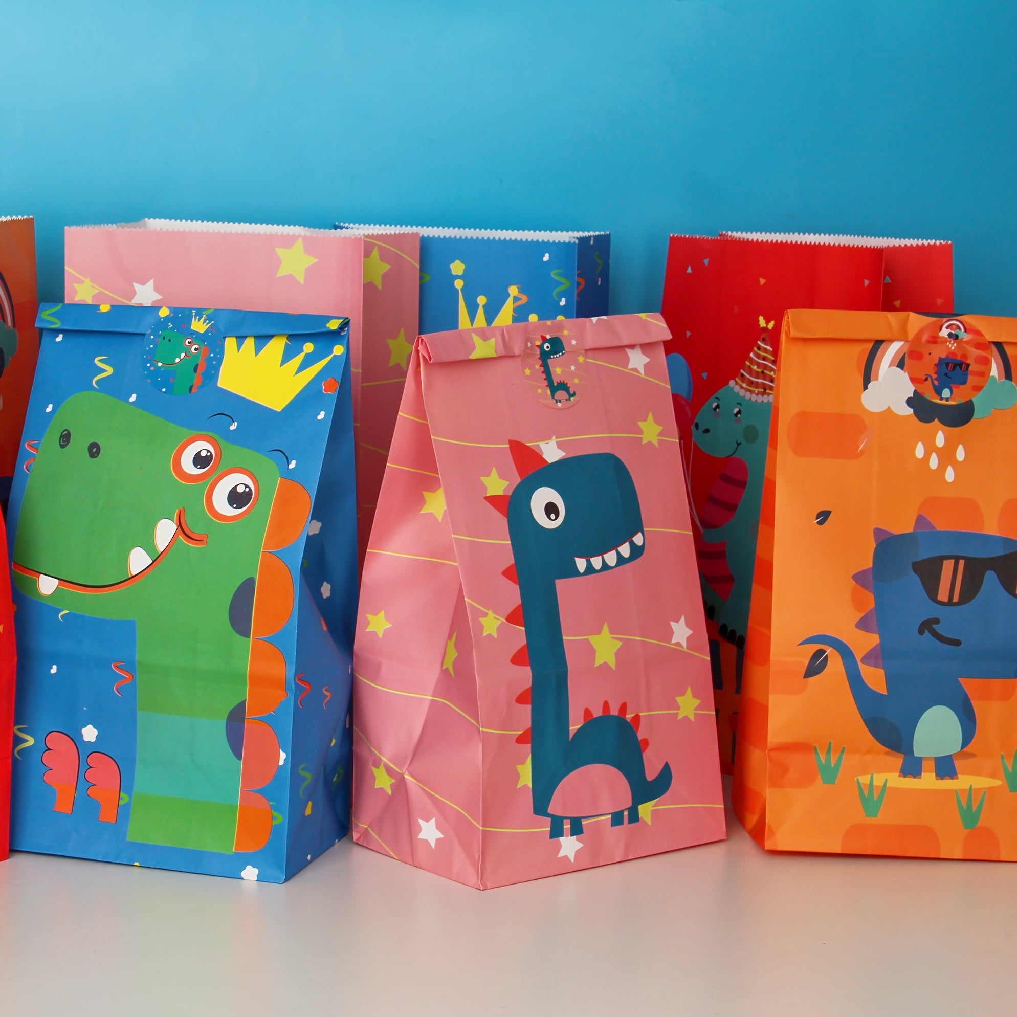 12pcs Dinosaur Party Gift Bags Dinosaur Party Favor Bags