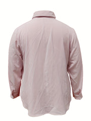 Button Up Long Sleeve Casual Blouse