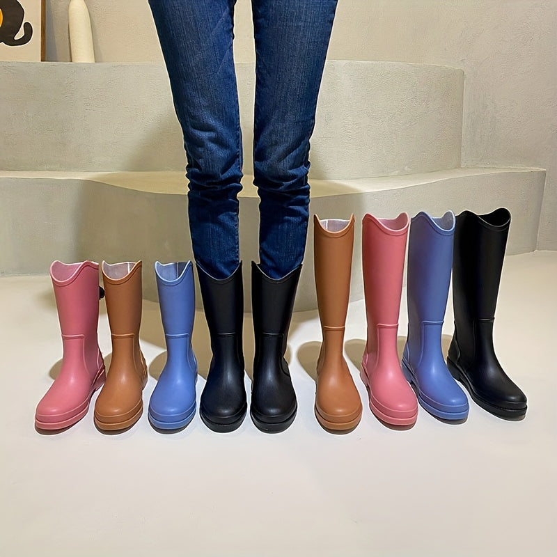 Women's Waterproof High Top Rain Boots Comfortable Non-slip Outdoor Boots