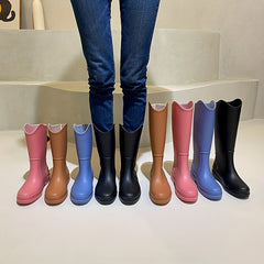 Women's Waterproof High Top Rain Boots Comfortable Non-slip Outdoor Boots