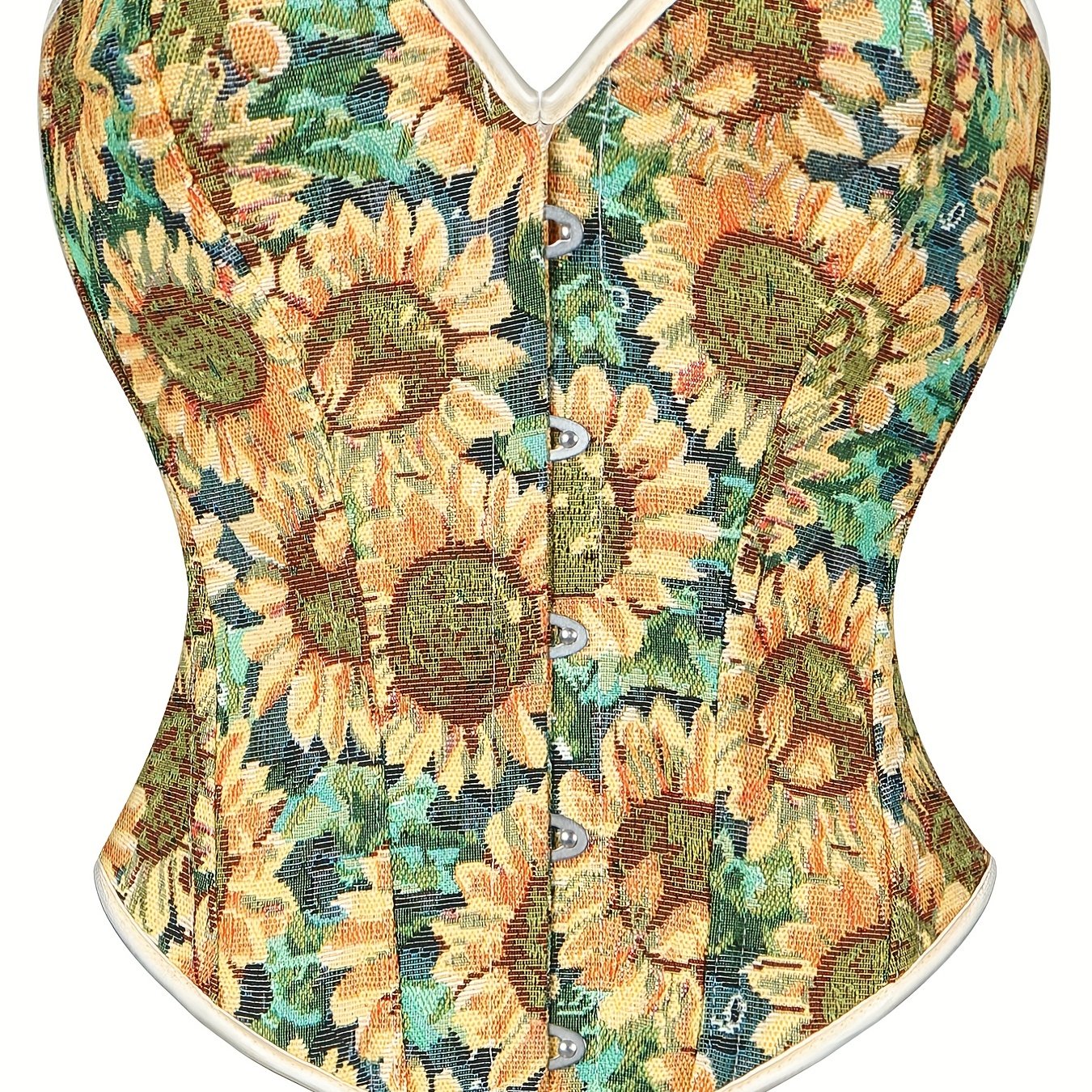 Floral Print Corset Tummy Control Push Up Body Shaper