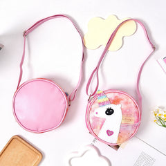 Kids' Unicorn Sequin Messenger Bag PU Waterproof Lightweight Crossbody