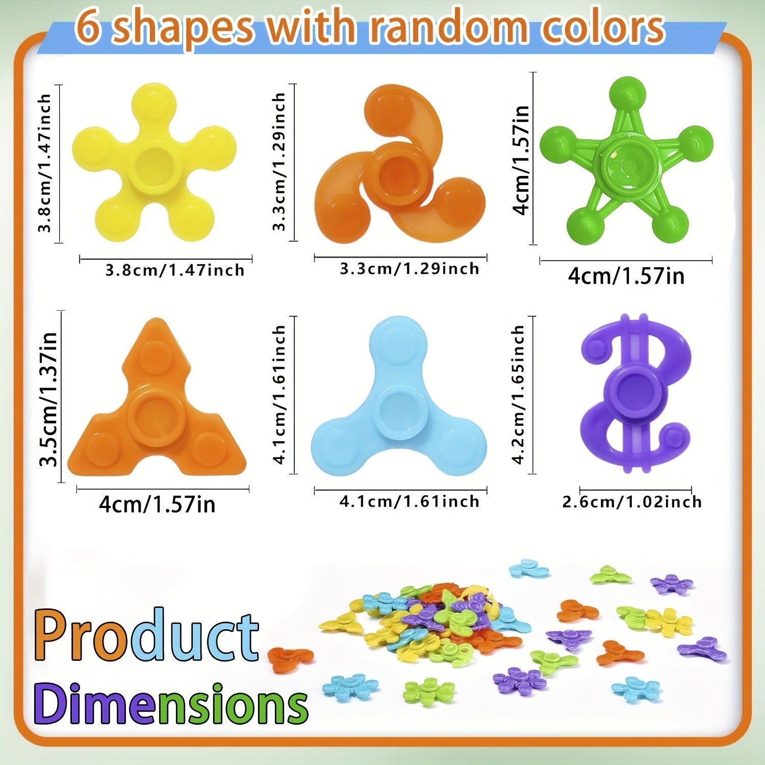 25pcs Mini Finger Spinning Tops Sensory Toy - Educational Christmas Party Favors