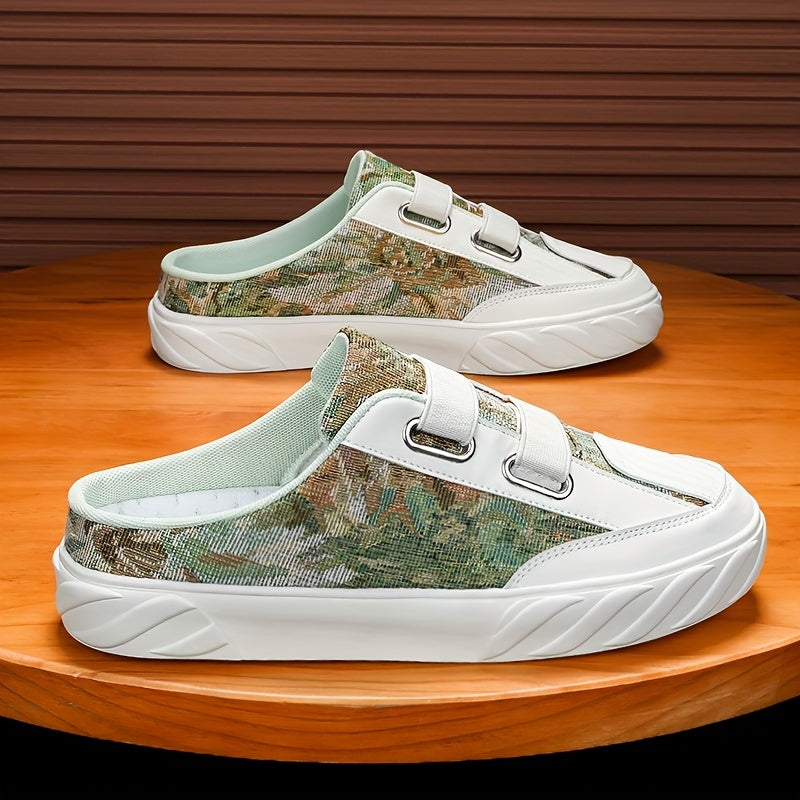 Men's Slip on Mules Casual Walking Slippers Outdoor Backless Shoes