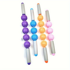 3 5 Wheels Yoga Fascia Stick Fitness Massage Roller for Muscle Relaxation