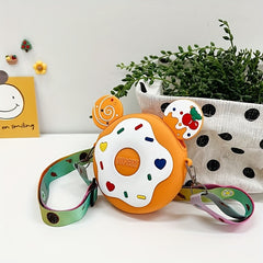Girls' Donut Silicone Coin Purse Crossbody Bag