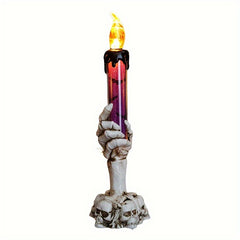 1pc Halloween LED Candle Skeleton Ghost Hand Light