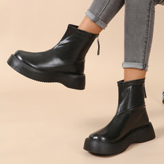 British Style Zip Back Combat Boots