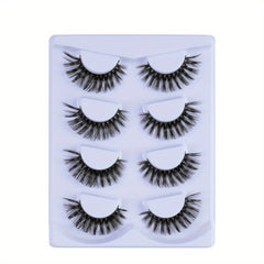 4 Pairs Natural Look Fluffy Thick Dramatic Lashes Mixed Style Eyelashes