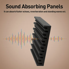 24pcs Sound Absorbing Grooves High Density Resilient Fire Resistant Hom