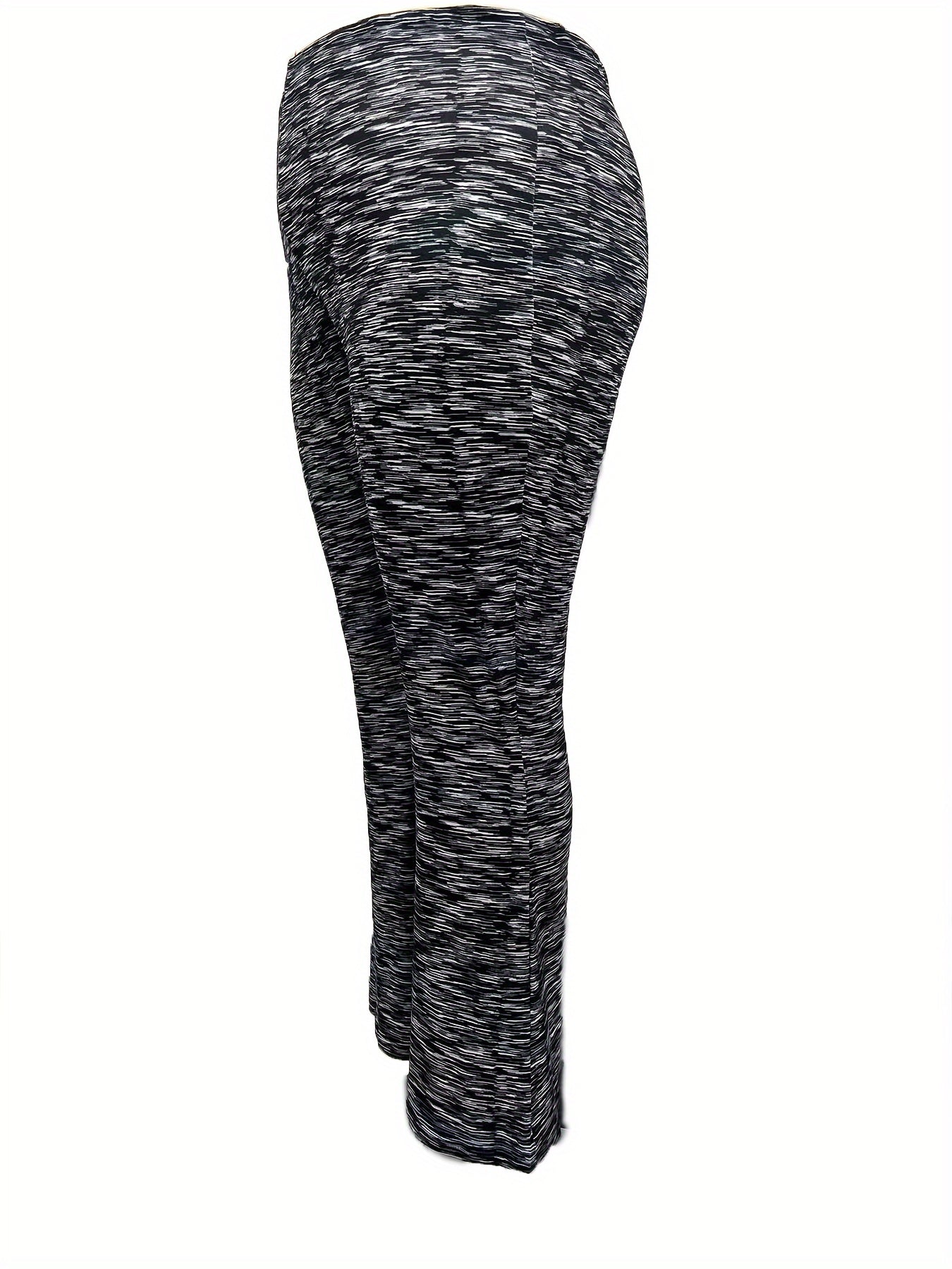 Casual Leggings Women's Plus Solid Flared Leg