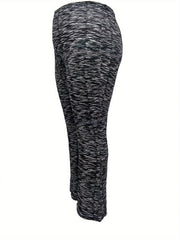 Casual Leggings Women's Plus Solid Flared Leg
