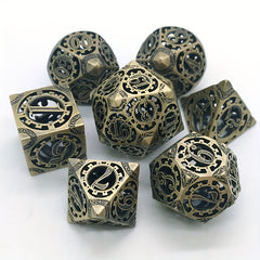 7pcs Hollow Gear Dice For Desktop Entertainment Game