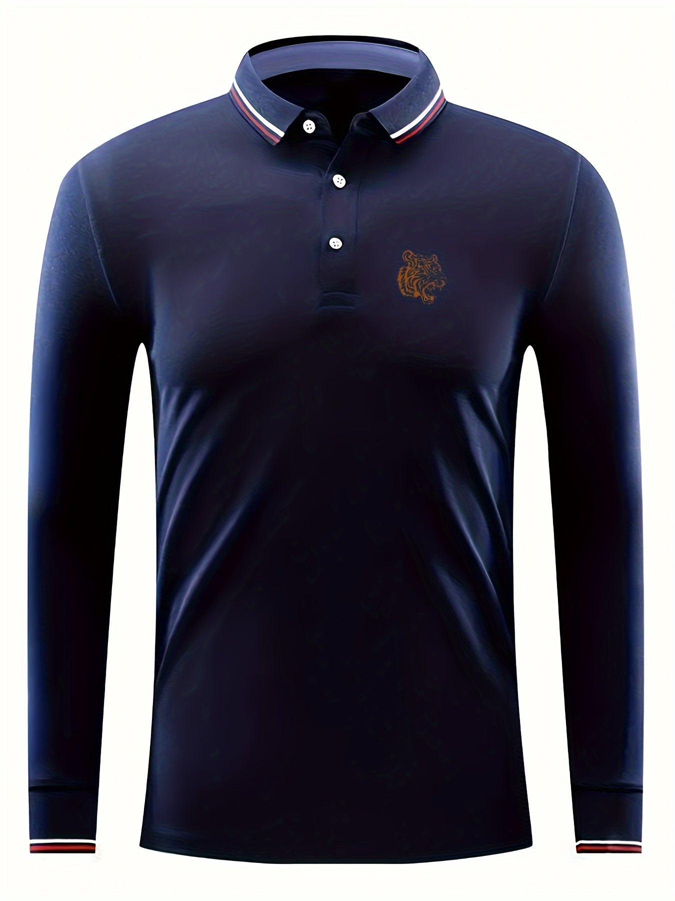 Men's Golf Lion Print Tennis Sports Shirt Top for Spring Fall Winter