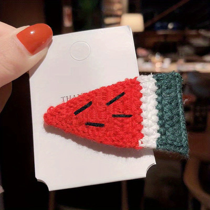 Cute Knit Fruit Hair Clips for Girls - Perfect Holiday Gift