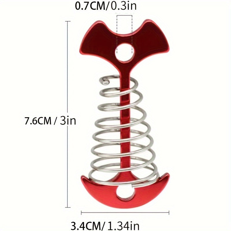 Deck Anchor Windbreak Fishbone Tent Stake Spring Buckle Camping