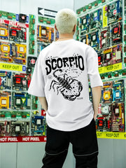 Scorpion Pattern Print Men's Short Sleeve T-shirt Graphic Tee