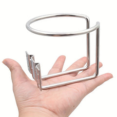 2pcs Stainless Steel Boat Ring Cup Holder Wall Mounted for Marine Yacht RV Car