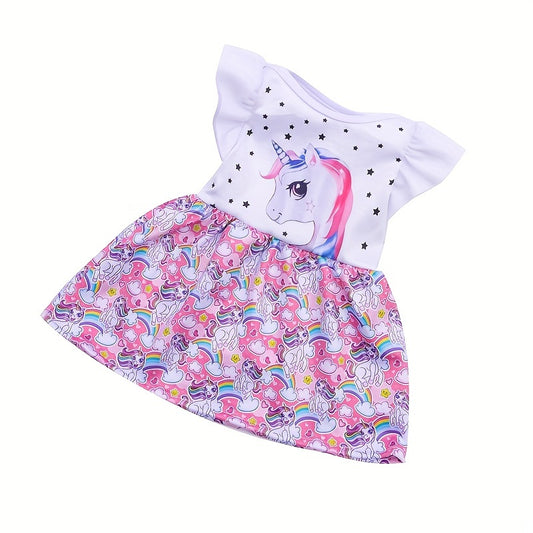 Unicorn Dress for 18 Inch Dolls