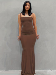 Sexy Summer Maxi Dress Stretch Cami Slim Fit
