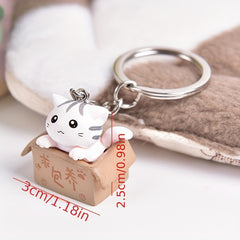 Cute Cartoon Cat Key Ring Chain Pendant for Bag Car Keychain