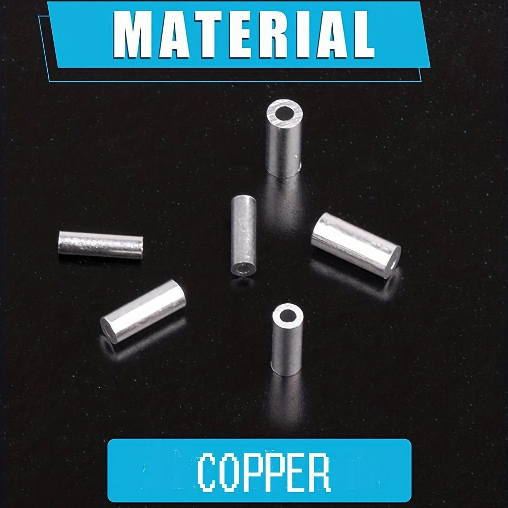 100pcs Copper Fishing Crimp Sleeves Tackle Tools