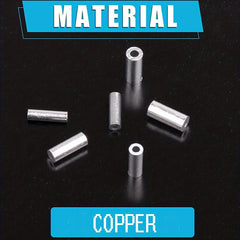 100pcs Copper Fishing Crimp Sleeves Tackle Tools