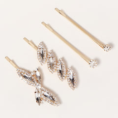 4pcs Rhinestone Metal Hair Clip Hair Accessories For Women