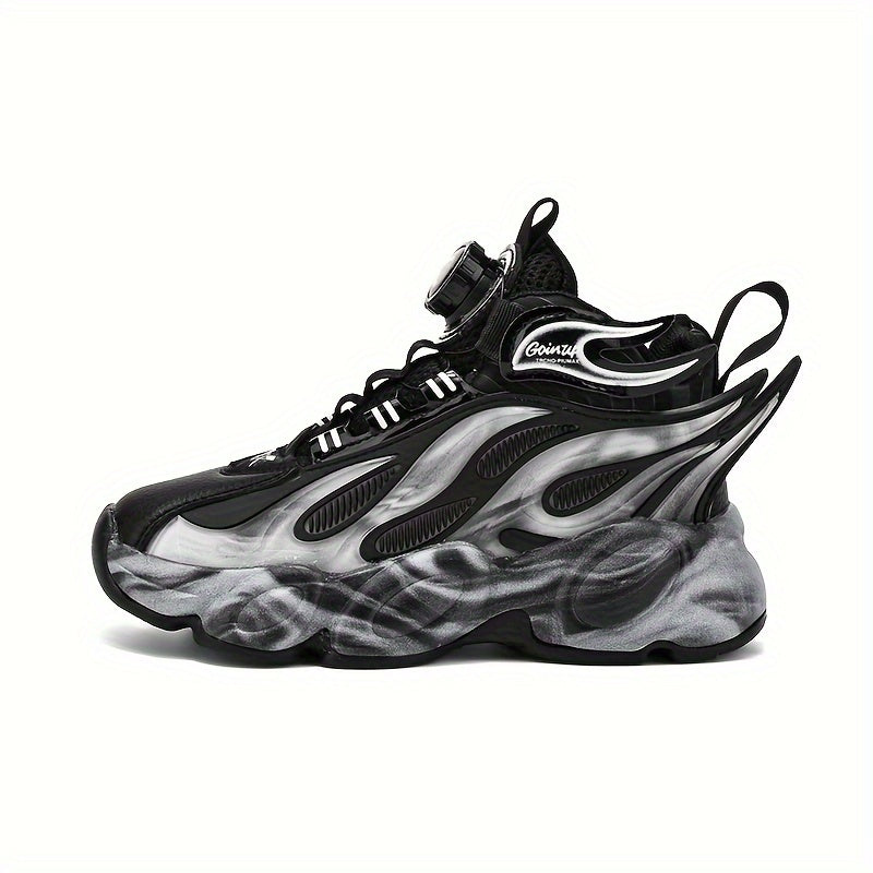 Kid's Basketball Shoes with Rotating Buckle Non Slip