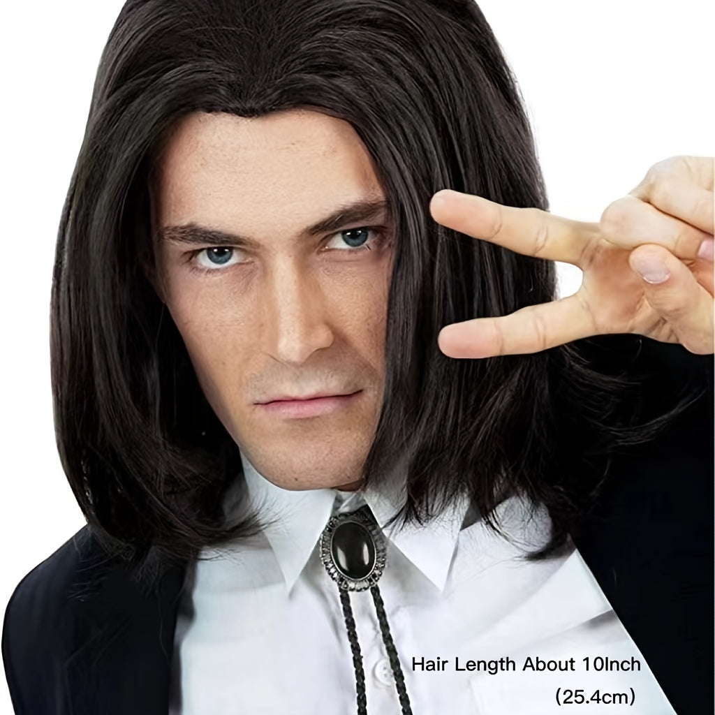 Natural Short Hair Synthetic Wigs for Men and Women