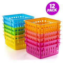 12pcs Classroom Storage Basket Crayon And Pencil Organizer Box