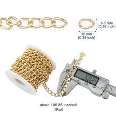 5m Aluminum Chain Roll for Jewelry Making Necklaces Bags